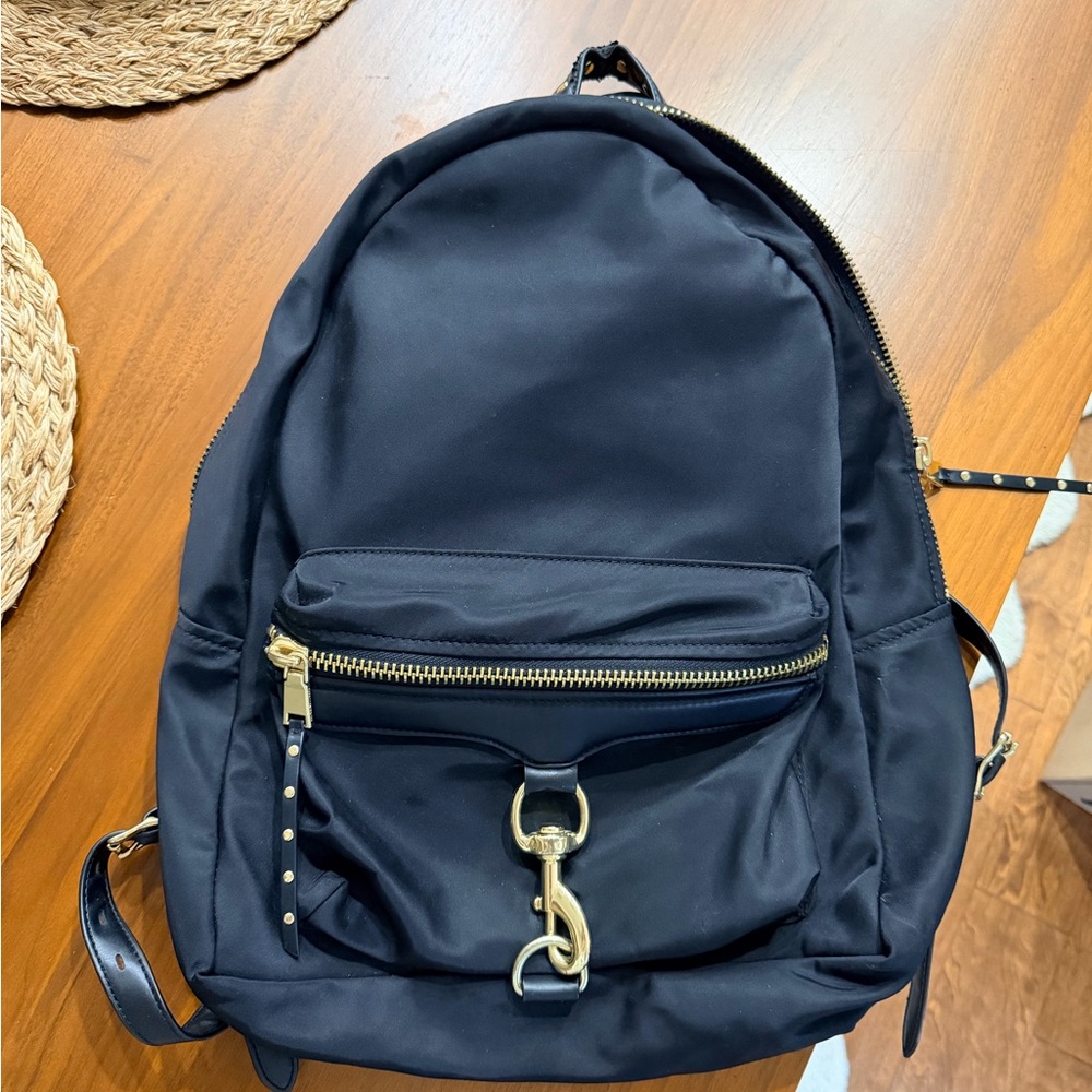 Rebecca Minkoff Black Backpack with Gold Hardware